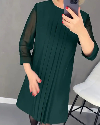 Leny | Neues einfaches Kleid mit mittleren Ärmeln