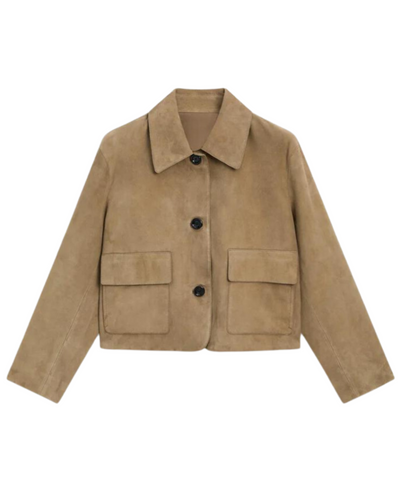 KARLY | Beige Lederjacke