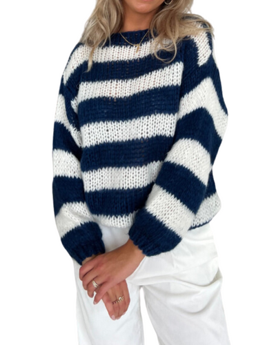 Louisa™ l Gestrickter gestreifter Pullover