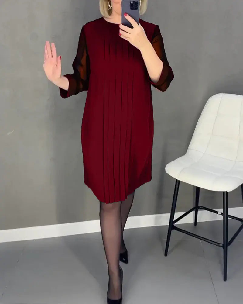 Leny | Neues einfaches Kleid mit mittleren Ärmeln